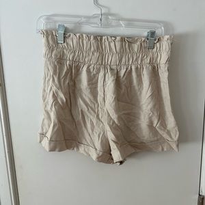 Forever 21, Smocked Linen Blend Shorts